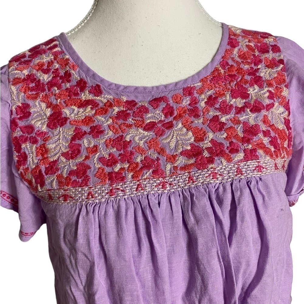 J. Marie Priscilla Lavender Top with Embroidery - Picture 3 of 13